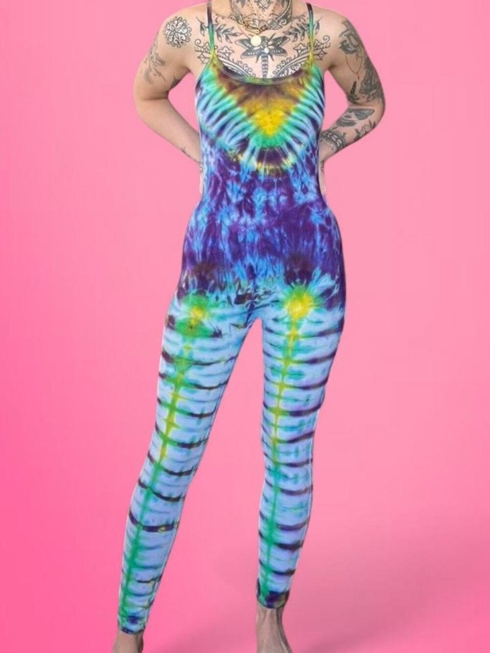 Boho hippie tie dye body suit